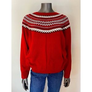 G.H. Bass & Co. Women's Red Pullover Sweater